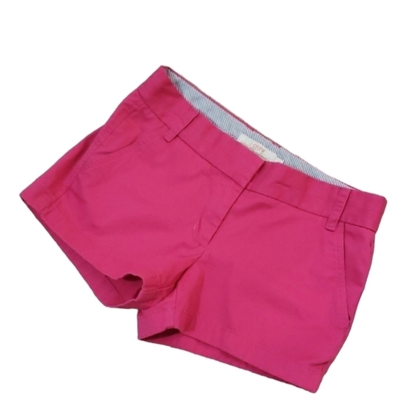 J. Crew~Woman Size 4~Pink Chino Broken-in Shorts 100% Cotton. - Picture 1 of 10